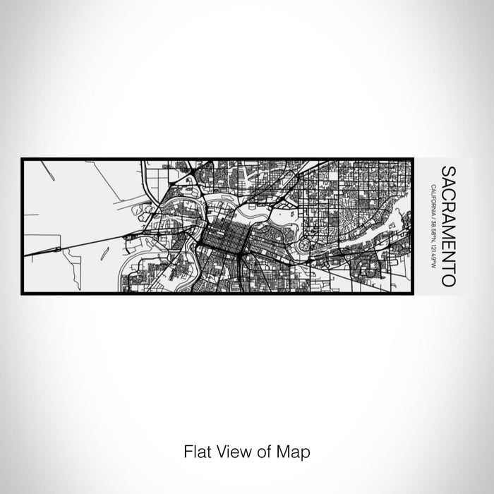 Rendered View of Sacramento California Map on 10oz Stainless Steel Insulated Cup in Matte White with Sliding Lid