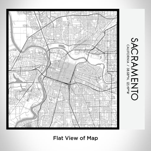 Rendered View of Sacramento California Map on 17oz Stainless Steel Insulated Tumbler in Classic Map Style