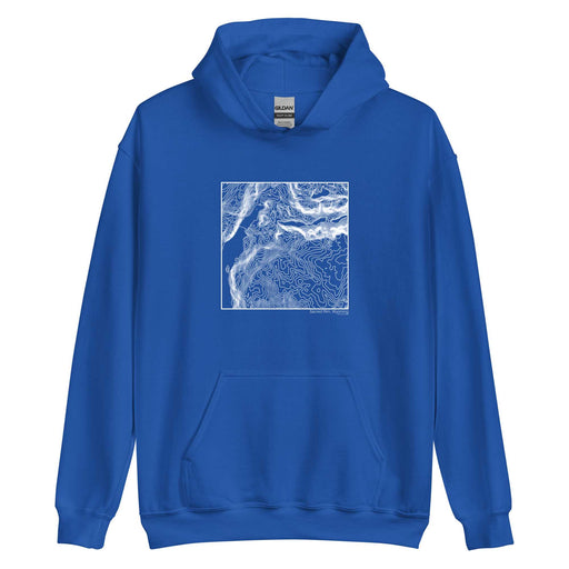 Sacred Rim Wyoming Topographic  Map Unisex Hoodie Sweater with City inscription in Royal Blue