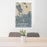 24x36 Sag Harbor New York Map Print Portrait Orientation in Afternoon Style Behind 2 Chairs Table and Potted Plant