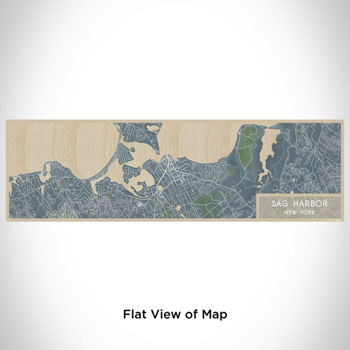 Flat View of Map Custom Sag Harbor New York Map Enamel Mug in Afternoon