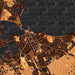 Sag Harbor New York Map Print in Ember Style Zoomed In Close Up Showing Details