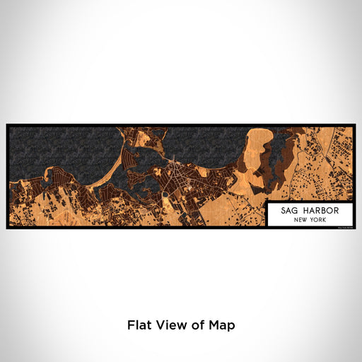 Flat View of Map Custom Sag Harbor New York Map Enamel Mug in Ember