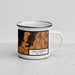 Right View Custom Sag Harbor New York Map Enamel Mug in Ember