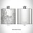 Rendered View of Sag Harbor New York Map Engraving on 6oz Stainless Steel Flask
