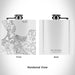 Rendered View of Sag Harbor New York Map Engraving on 6oz Stainless Steel Flask in White