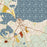 Sag Harbor New York Map Print in Woodblock Style Zoomed In Close Up Showing Details