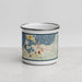 Front View Custom Sag Harbor New York Map Enamel Mug in Woodblock