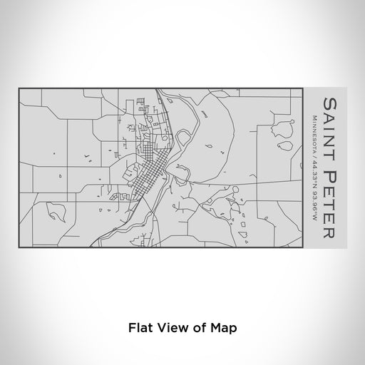 Rendered View of Saint Peter Minnesota Map Engraving on 17oz Stainless Steel Insulated Cola Bottle