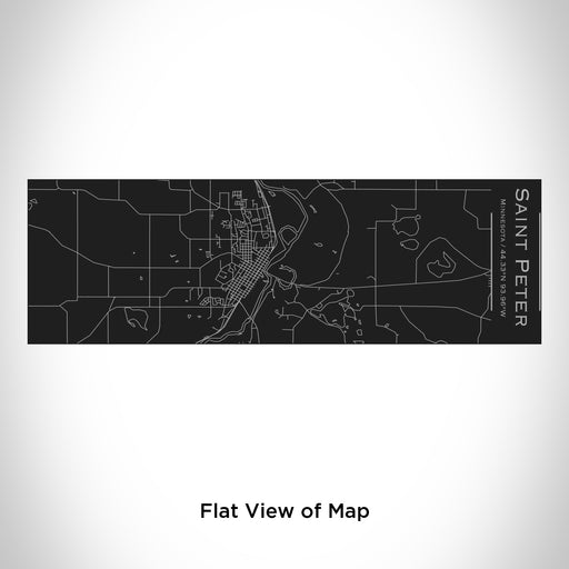 Rendered View of Saint Peter Minnesota Map Engraving on 10oz Stainless Steel Insulated Cup with Sliding Lid in Black