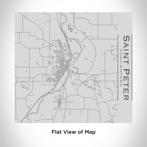 Rendered View of Saint Peter Minnesota Map Engraving on 17oz Stainless Steel Insulated Tumbler