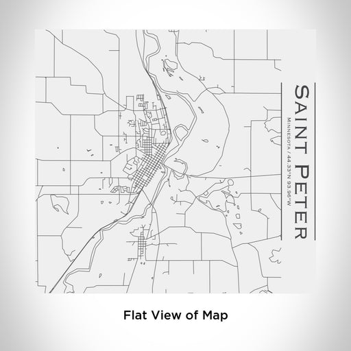 Rendered View of Saint Peter Minnesota Map Engraving on 17oz Stainless Steel Insulated Tumbler in White