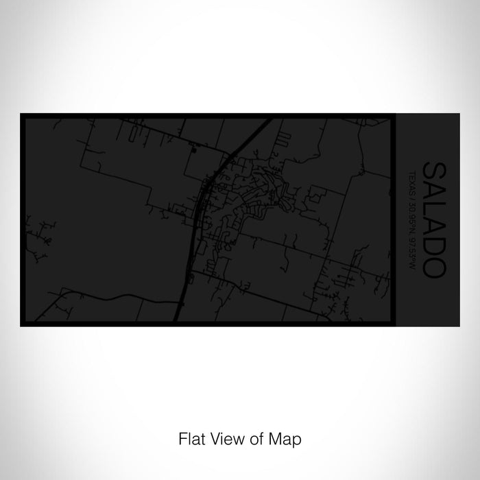 Rendered View of Salado Texas Map on 17oz Stainless Steel Insulated Cola Bottle in Stainless in Matte Black