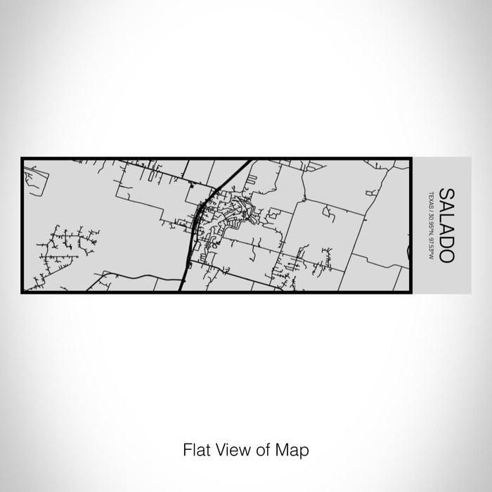Rendered View of Salado Texas Map on 10oz Stainless Steel Insulated Cup with Sipping Lid