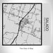 Rendered View of Salado Texas Map on 17oz Stainless Steel Insulated Tumbler in Tactile Lines with Succulent in Background