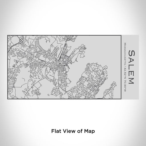 Rendered View of Salem Massachusetts Map Engraving on 17oz Stainless Steel Insulated Cola Bottle