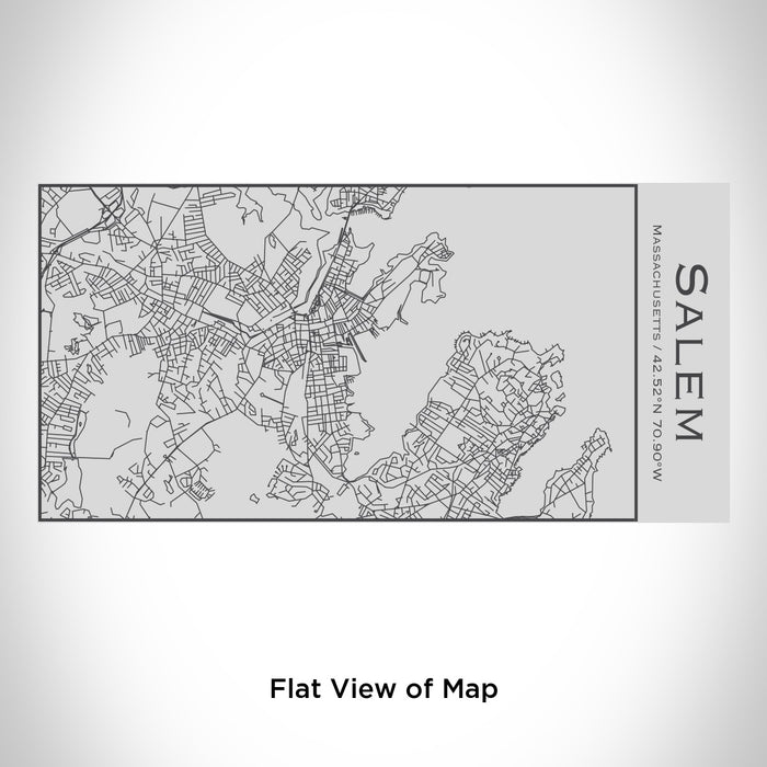 Rendered View of Salem Massachusetts Map Engraving on 17oz Stainless Steel Insulated Cola Bottle