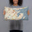 Person holding 20x12 Custom Salem Massachusetts Map Throw Pillow in Woodblock