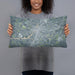 Person holding 20x12 Custom Salisbury Maryland Map Throw Pillow in Afternoon