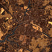 Salisbury Maryland Map Print in Ember Style Zoomed In Close Up Showing Details