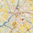 Salisbury Maryland Map Print in Woodblock Style Zoomed In Close Up Showing Details