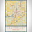 Salisbury Maryland Map Print Portrait Orientation in Woodblock Style With Shaded Background