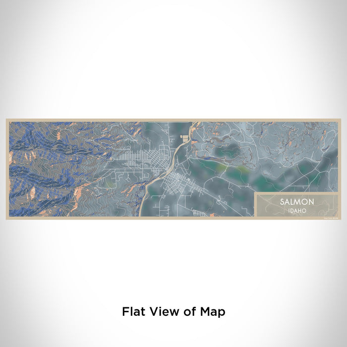 Flat View of Map Custom Salmon Idaho Map Enamel Mug in Afternoon