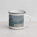 Right View Custom Salmon Idaho Map Enamel Mug in Afternoon