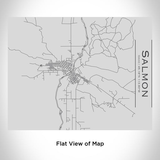 Rendered View of Salmon Idaho Map Engraving on 20oz Stainless Steel Insulated Bottle with Bamboo Top