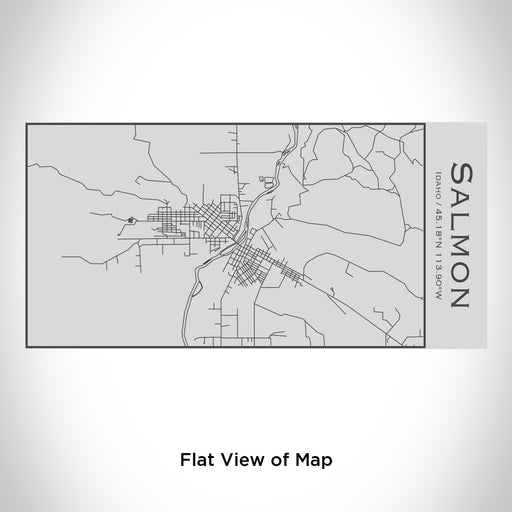 Rendered View of Salmon Idaho Map Engraving on 17oz Stainless Steel Insulated Cola Bottle