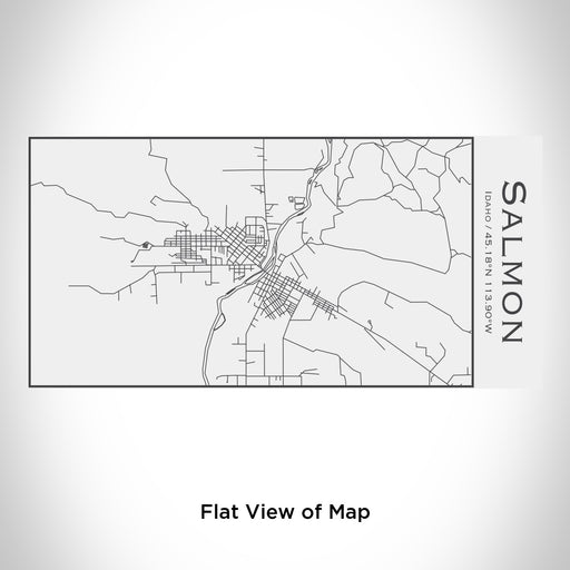 Rendered View of Salmon Idaho Map Engraving on 17oz Stainless Steel Insulated Cola Bottle in White