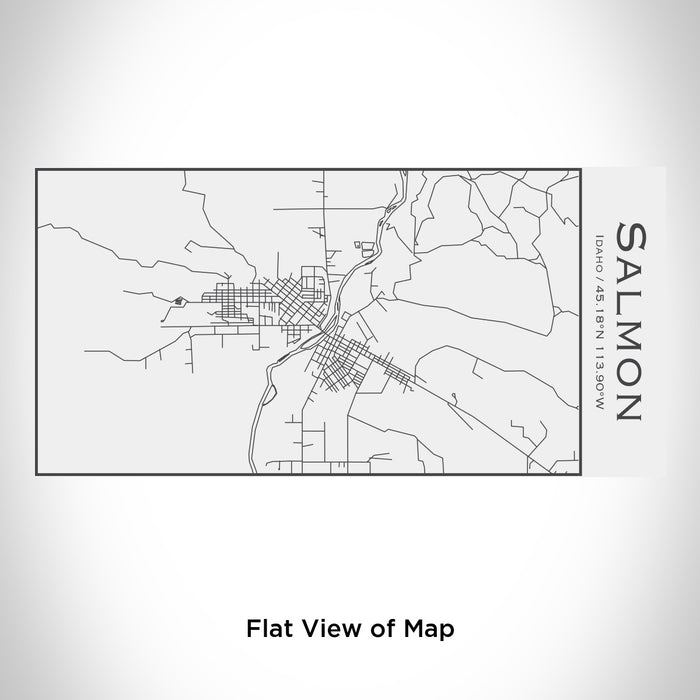 Rendered View of Salmon Idaho Map Engraving on 17oz Stainless Steel Insulated Cola Bottle in White