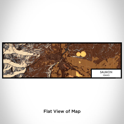 Flat View of Map Custom Salmon Idaho Map Enamel Mug in Ember