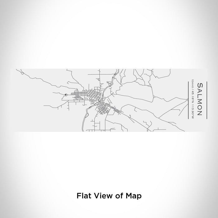 Rendered View of Salmon Idaho Map Engraving on 10oz Stainless Steel Insulated Cup with Sliding Lid in White