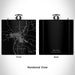 Rendered View of Salmon Idaho Map Engraving on 6oz Stainless Steel Flask in Black