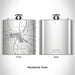 Rendered View of Salmon Idaho Map Engraving on 6oz Stainless Steel Flask