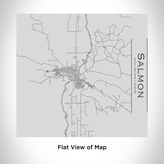 Rendered View of Salmon Idaho Map Engraving on 17oz Stainless Steel Insulated Tumbler