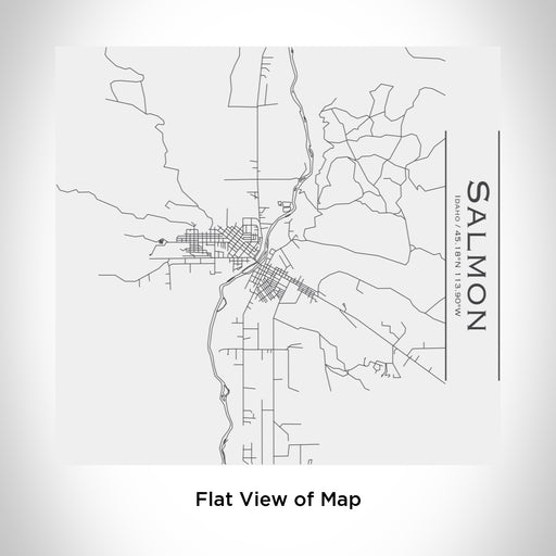 Rendered View of Salmon Idaho Map Engraving on 17oz Stainless Steel Insulated Tumbler in White