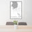 24x36 Salmon Arm British Columbia Map Print Portrait Orientation in Classic Style Behind 2 Chairs Table and Potted Plant