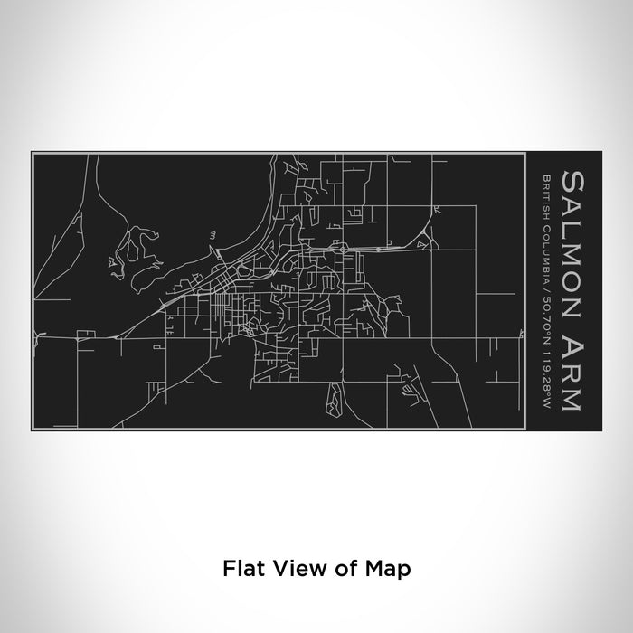 Rendered View of Salmon Arm British Columbia Map Engraving on 17oz Stainless Steel Insulated Cola Bottle in Black