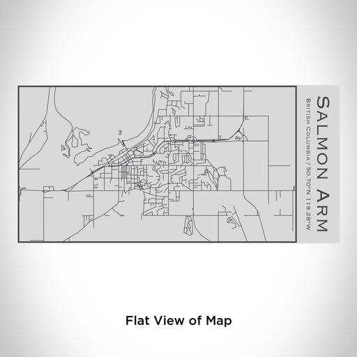 Rendered View of Salmon Arm British Columbia Map Engraving on 17oz Stainless Steel Insulated Cola Bottle