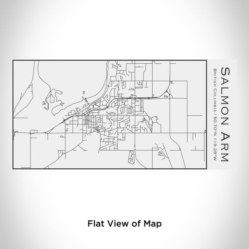 Rendered View of Salmon Arm British Columbia Map Engraving on 17oz Stainless Steel Insulated Cola Bottle in White