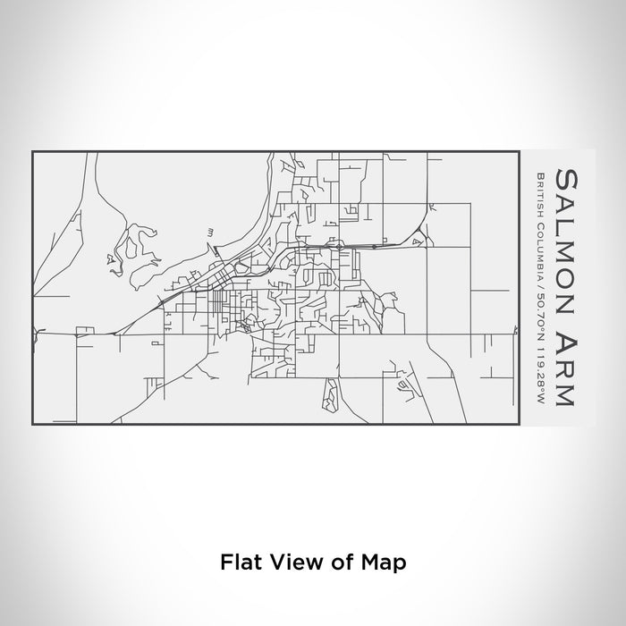 Rendered View of Salmon Arm British Columbia Map Engraving on 17oz Stainless Steel Insulated Cola Bottle in White