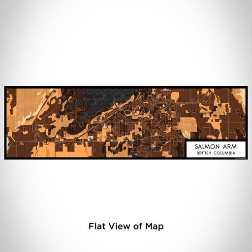 Flat View of Map Custom Salmon Arm British Columbia Map Enamel Mug in Ember