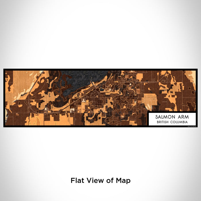 Flat View of Map Custom Salmon Arm British Columbia Map Enamel Mug in Ember