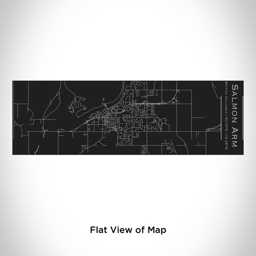 Rendered View of Salmon Arm British Columbia Map Engraving on 10oz Stainless Steel Insulated Cup with Sliding Lid in Black