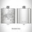 Rendered View of Salmon Arm British Columbia Map Engraving on 6oz Stainless Steel Flask