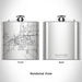 Rendered View of Salmon Arm British Columbia Map Engraving on 6oz Stainless Steel Flask