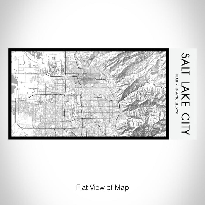 Rendered View of Salt Lake City Utah Map on 17oz Stainless Steel Insulated Bottle with printed classic style map