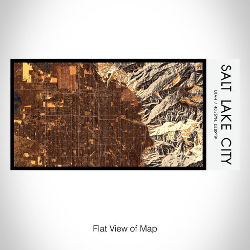 Rendered View of Salt Lake City Utah Map on 17oz Stainless Steel Insulated Bottle with printed ember style map